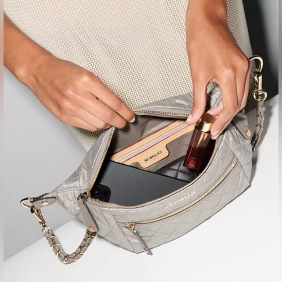 NWT MZ Wallace Quilted Crossbody Bag in rose gold metallic - Picture 5 of 8